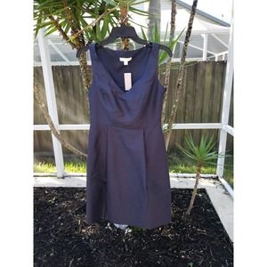 Ann Taylor 100% Silk Navy blue A-line dress | Ladies size 2 | Sleeveless